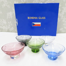 Load image into Gallery viewer, BOHEMIAN GLASS Bohemian Glass Glass Cool Cool Cool Glass 5 Customer Set Box Passed Glass Sake Work Unused