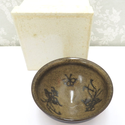 Antique / folk crafts Chapter Yama Tenmoku Cowl 玳 Skin Chawan Mathawan Tea Retal Beautiful Condition