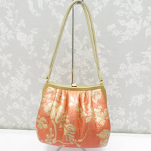 Load image into Gallery viewer, Japanese Bag Bag I and Tada Handbag Kimono Bag Japanese Small Orange Orange Flower Pattern Beauty
