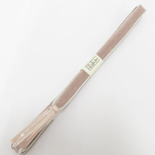 帯締め 五嶋紐 無形文化財 くすみピンク 平組紐 日本製 正絹 帯〆 絹100％ 和装小物 ごとうひも 長さ約156cm