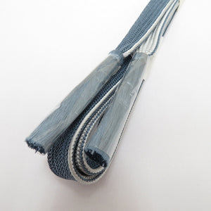 帯締め 五嶋紐 無形文化財 くすみブルー 平組紐 日本製 正絹 帯〆 絹100％ 和装小物 ごとうひも 長さ約156cm