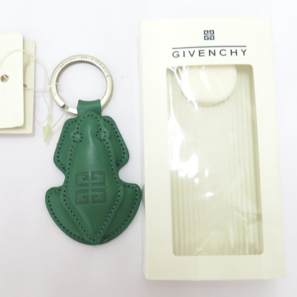 GIVENCHY Givenchy Key Holder Key Ring Kael Green Leather Genuine Leather