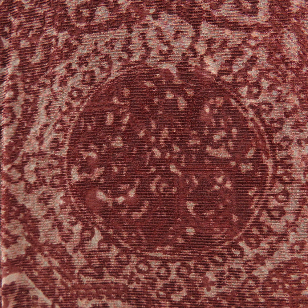 着物コート 道行 輪奈ビロード 和装コート 赤紫色 華文 正絹 ちりよけ