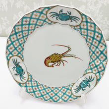 Load image into Gallery viewer, Kutani -yaki Tableware Kutani Blue Subsquils Located Side Plate 5 Disc Shrine Crab
