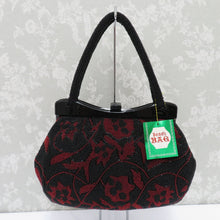 Load image into Gallery viewer, Japanese Bag Beads Bag Black x Red Handbag Kimono Back Western Western -style accessories