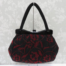 Load image into Gallery viewer, Japanese Bag Beads Bag Black x Red Handbag Kimono Back Western Western -style accessories