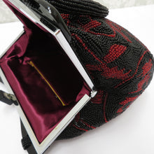 Load image into Gallery viewer, Japanese Bag Beads Bag Black x Red Handbag Kimono Back Western Western -style accessories