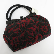 Load image into Gallery viewer, Japanese Bag Beads Bag Black x Red Handbag Kimono Back Western Western -style accessories