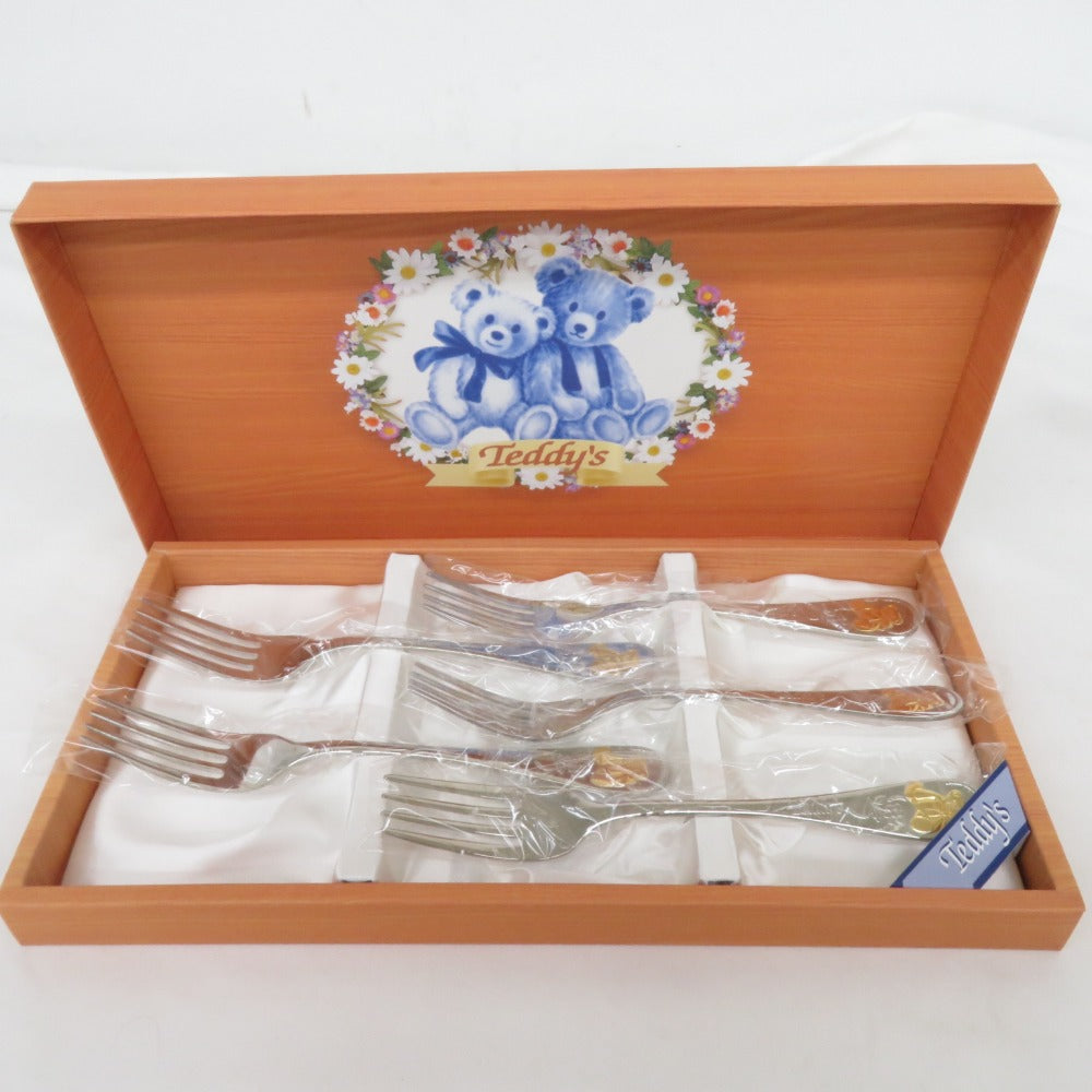 Nikko Nikko Catlaries Teddy's Teddy's Fork 5 pcs Stainless steel box available