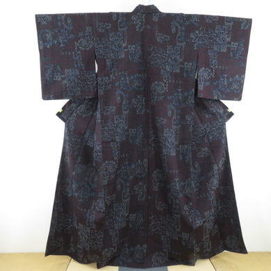 Wool kimono single clothing abstract Pattern black red bee collar Casual kimono everyday kimono tailor