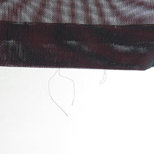 画像をギャラリービューアに読み込む, 羽織 正絹 紗 夏用 黒ｘ赤 紅葉文様 着物コート 着物用 身丈75.5cm