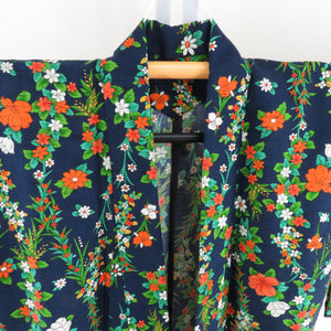 Wool Kimono Wool Flowers Dye Dye Dyeing Pattern Bee Black Bachi Casual Kimono Normal Kimono Tailor 154cm