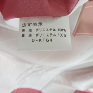 Komon Polyester Lined Collar wide collar pattern Pink x White x Light purple Washing kimono tailoring 164cm