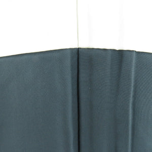 Komon lined wide collar indigo color total aperture Kanako pattern pattern Pure silk one crest