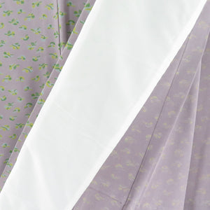 Komon single coat wide collar light purple x yellow -green chill pattern pure silk casual tailoring