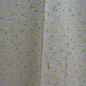 Komon single coat wide collar light purple x yellow -green chill pattern pure silk casual tailoring