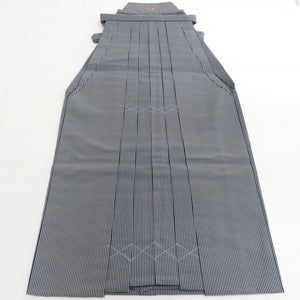 Hakama Men's Fukuju Textile Yonezawa Orin Silk Lantern Hakama String Lower size Approximately 90cm Gray blue men are tailored