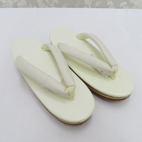 Sandsal summer hemp mixed EVA Used cork sandals free size white plain Japanese dream