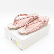 Load image into Gallery viewer, Sandals M size 23cm Urethane sole Pink floral x pink repair kit