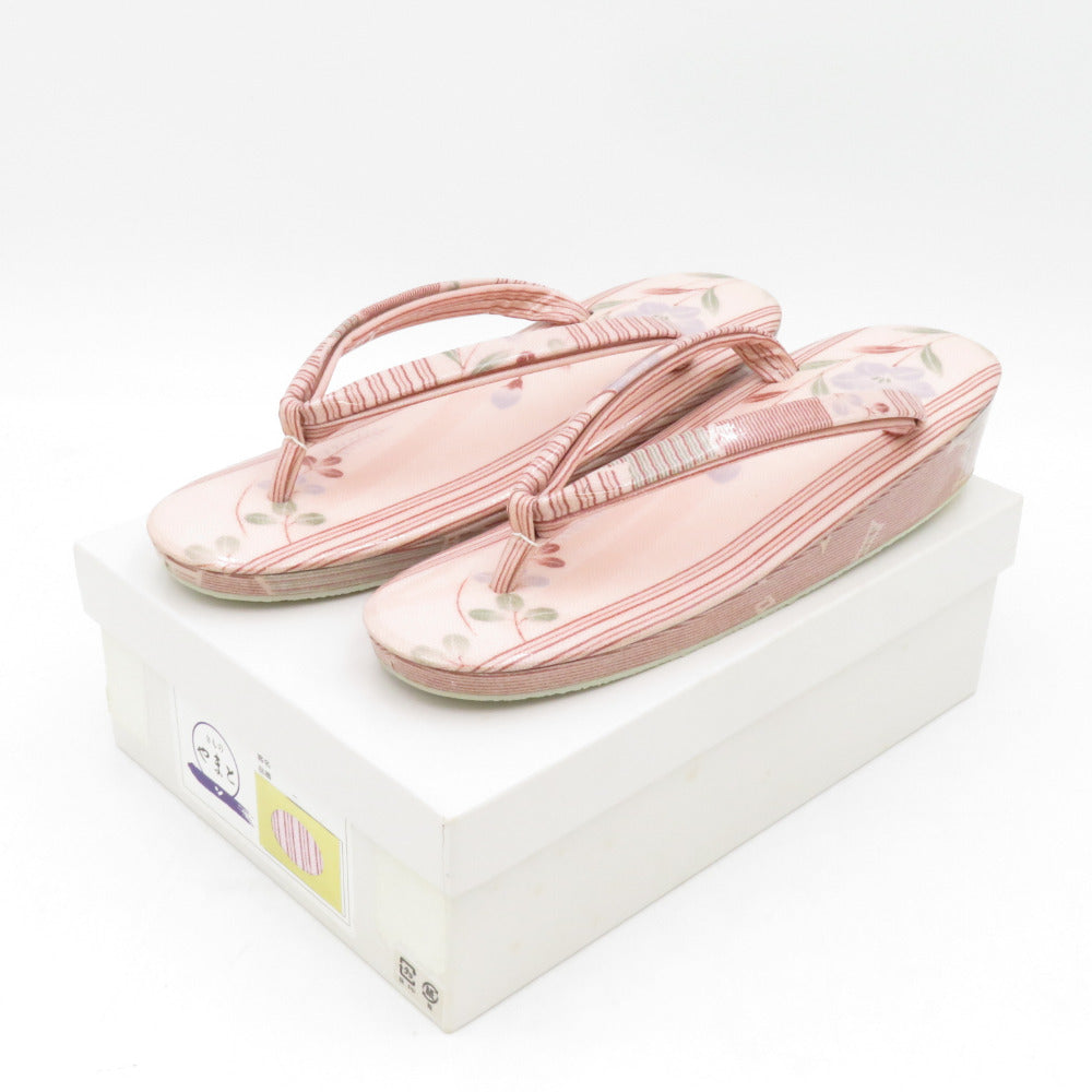 Sandals M size 23cm Urethane sole Pink floral x pink repair kit