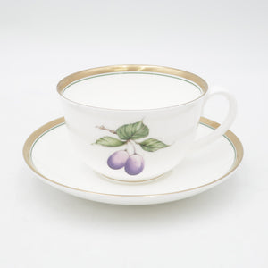 NIKKO (ニッコー)  FINE BORN CHINA カップ＆ソーサー ティーカップ フルーツ プルーン 箱有 未使用品