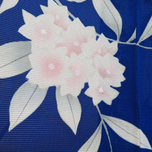 Load image into Gallery viewer, Visitors Summer kimono Wide collar pure silk blue white pink flower sentence without crest