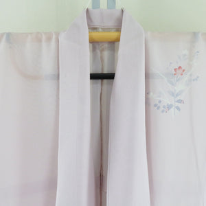 Visitors Summer kimono Wide collar pure silk thin pink x white x Light purple mirror back pattern