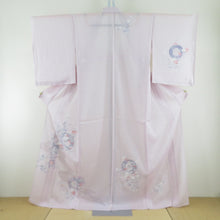 Load image into Gallery viewer, Visitors Summer kimono Wide collar pure silk thin pink x white x Light purple mirror back pattern