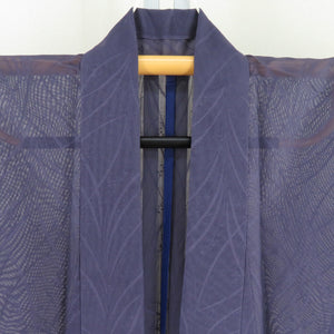 Summer kimono Single garlic bell collar exposure collar pure silk pure silk purple Summer summer size tailoring up 152cm