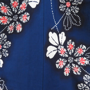 Yukata for women's yukata dark blue x white x red flower pattern Summer items ladies tailored 153cm