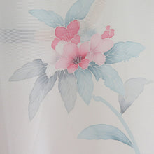 Load image into Gallery viewer, Attachment Summer kimono Wide collar pure silk white flower pattern without crest