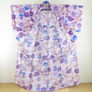 Yukata for women Yukata Size Floral Purple Purple x vermilion Cotton Summer Futures Ladies