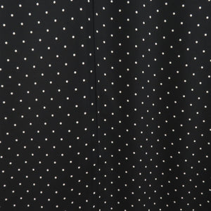 Komon single clothing polyester Washable kimono black x white polka dots pattern wide collar kimono