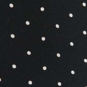 Komon single clothing polyester Washable kimono black x white polka dots pattern wide collar kimono