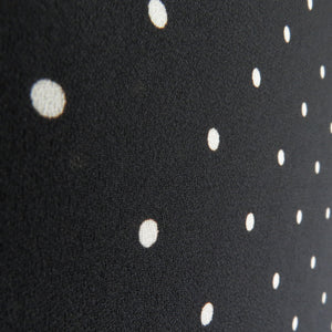 Komon single clothing polyester Washable kimono black x white polka dots pattern wide collar kimono