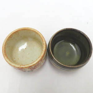 Kutani ware antique / folk crafts Kutani Higashi -Sen Gui Ochoco 5 General Gumi Shochiku Ume Picture Changed Sake Work Box