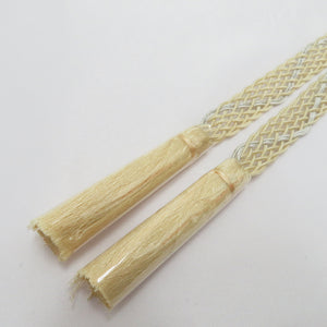 Obi tightening / obi -fried set Summer silk for summer pure silk gauge -fried racing band tightening M size silk 100% cream -based cream kimono small summer items