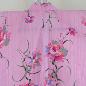 Yukata Women's Yukata Flower Pattern Pink L size Cotton Summer Women's Ladies