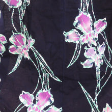 Load image into Gallery viewer, Yukata Women Yukata Kitsubata Pattern Done X Mint x Purple Ketsubetsu Dyeing Cotton Summer Futures Ladies Tailed Light 155cm