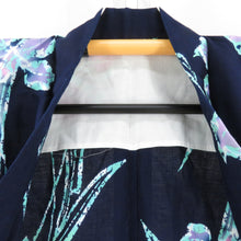 Load image into Gallery viewer, Yukata Women Yukata Kitsubata Pattern Done X Mint x Purple Ketsubetsu Dyeing Cotton Summer Futures Ladies Tailed Light 155cm