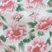 Load image into Gallery viewer, Yukata Women&#39;s Yukata Flower Pattern White X Pink x Green Cotton Summer Swar Ladies