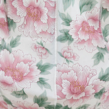 Load image into Gallery viewer, Yukata Women&#39;s Yukata Flower Pattern White X Pink x Green Cotton Summer Swar Ladies