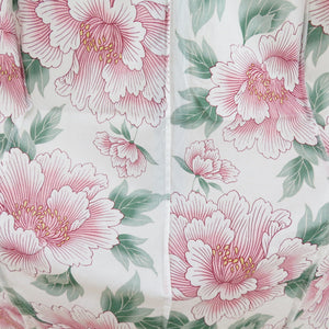 Yukata Women's Yukata Flower Pattern White X Pink x Green Cotton Summer Swar Ladies