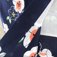 Load image into Gallery viewer, Yukata Women&#39;s Flower Pattern Dawn x White x Orange Cotton Summer Futures Ladies Tailored