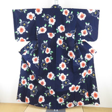 Load image into Gallery viewer, Yukata Women&#39;s Flower Pattern Dawn x White x Orange Cotton Summer Futures Ladies Tailored