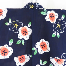 Load image into Gallery viewer, Yukata Women&#39;s Flower Pattern Dawn x White x Orange Cotton Summer Futures Ladies Tailored