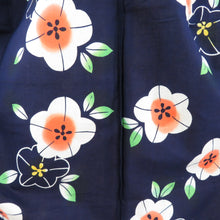 Load image into Gallery viewer, Yukata Women&#39;s Flower Pattern Dawn x White x Orange Cotton Summer Futures Ladies Tailored