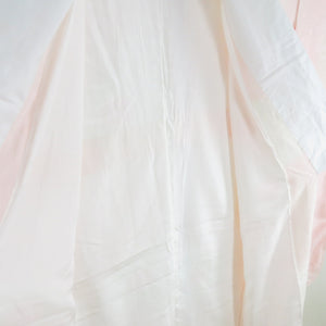 襦袢 振袖用 ぼかし 花蝶文様 桃色 正絹 広衿 袷 長襦袢 仕立て上がり 女性着物用 身丈135cm