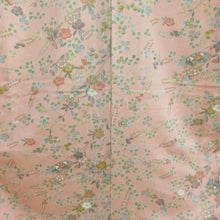 Load image into Gallery viewer, Komon Komon Konjin flower on a fan pattern Salmon pink x multicolor bee collar silk silk casual height 153cm