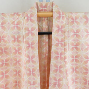 Tsumugi Kimono Kimono Character Pattern Park X Orange x Red Bee Collar Pure Silk Casual Casual Studio 157cm